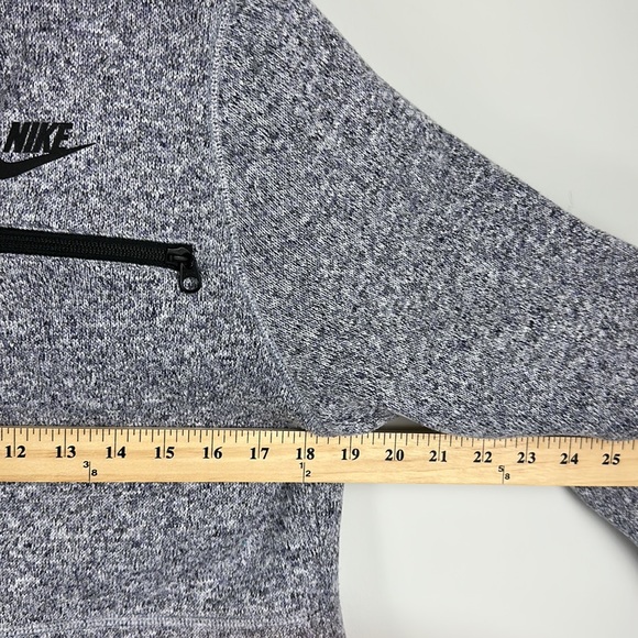 Nike Sweater Womens Large Full Zip Sweatshirt Coat Gray Black Running Gym Sports - Picture 4 of 7